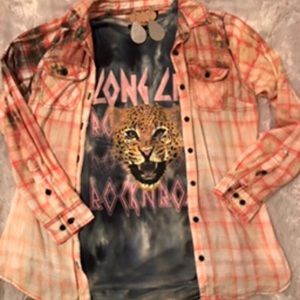 Vintage distressed flannel